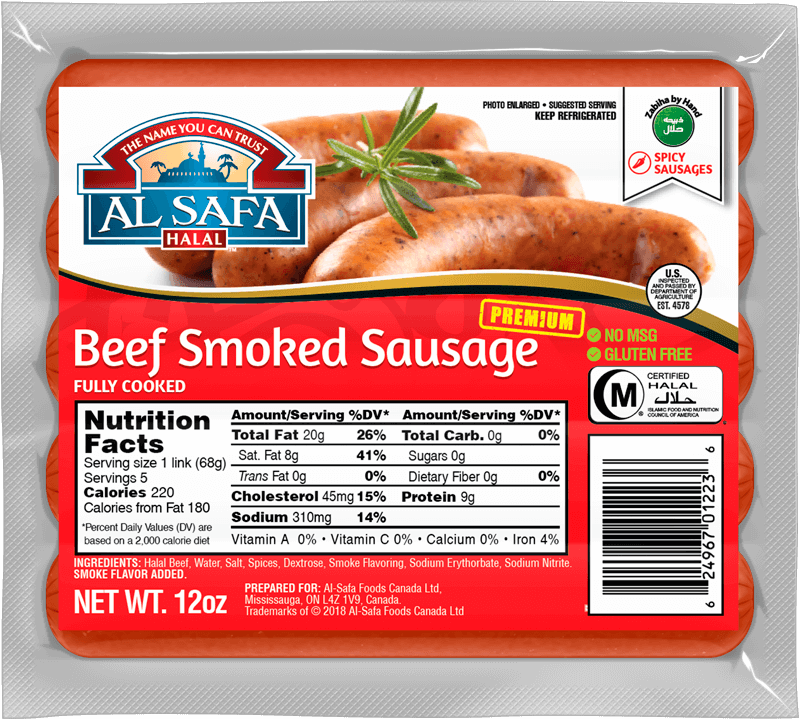 Beef Smoked Sausage Spicy - Click Image to Close